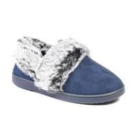 Pavers Luxury Velour Cushioned Slippers - Navy Size 8