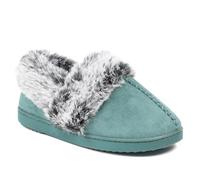 Pavers Luxury Velour Cushioned Slippers - Teal Size 8