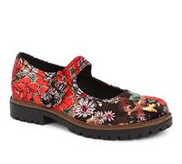 Pavers Mary Janes - Black Floral Size 4