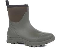 Pavers Men's Ankle Wellington Boots in Green - Textile Upper, Lightweight Grip Sole, Comfort Lined, Durable Wet Weather Footwear - UK 8 / EU 41