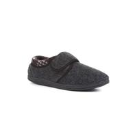 Pavers Men's Anti-Bacterial Touch-Fasten Slippers in Grey | Size: 11 Pavers Grey 11