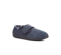 Pavers Men's Anti-Bacterial Touch-Fasten Slippers in Navy | Size: 11 Pavers Navy 11