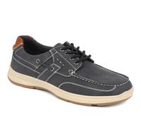 Pavers Men's Casual Lace Up Shoes in Navy with Lace Eyelet Details - Comfortable Wide Fit - Elegant Classic Gents Footwear - Size UK 11 / EU 45