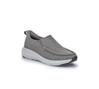 Easy Step in Wide Fit Laceless Trainers - Grey Size 12