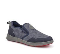 Pavers Mens Elasticated Fabric Slip-Ons Navy Multi Size 11