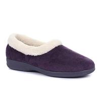 Pavers Men's Fluffy Sandals in Purple - Faux Fur Slip-Ons Slippers Offering Warmth and Comfort - Distinctive Fur Collar Design - Size UK 7 / EU 40