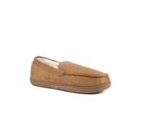 Pavers Men's Fur-Lined Slippers in Light Brown | Size: 6 Pavers Light Brown 6