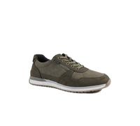 Pavers Men's Lace Up Trainer with Grip Sole in Khaki | Size: 12 Pavers Khaki 12