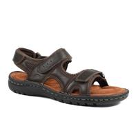 Pavers Mens Leather Dual Fit Sandals Dark Brown Size 11