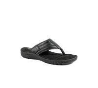 Pavers Men's Leather Slip On Sandals in Black | Size: 10 Pavers Black 10