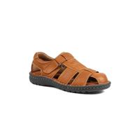 Pavers Leather Touch Fasten Fisherman Sandals - Tan Size 9