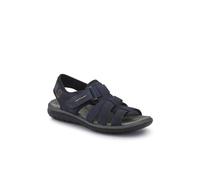 Pavers Men's Leather Touch-Fasten Sandals in Navy | Size: 8 Pavers Navy 8