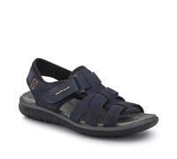 Pavers Mens Leather Touch-Fasten Sandals Navy Size 8