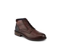Pavers Premium Leather Lace Up Chukka Boots - BROWN-NAVY Size 12