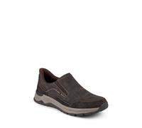 Relife Wide Fit Elasticated Slip-On Shoes - Dark Brown Size 11