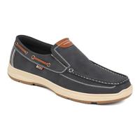 Pavers Men's Slip On Boat Shoes in Navy with Wide Fit and Stylish Details - Easy-Wear Comfort & Classic Style - Casual Footwear - Size UK 10 / EU 44