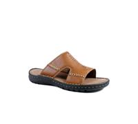 Pavers Men's Slip On Leather Mule Sandals in Tan | Size: 9 Pavers Tan 9