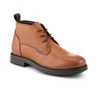Pavers Mens Smart Premium Leather Chukka Boots Tan Size 9