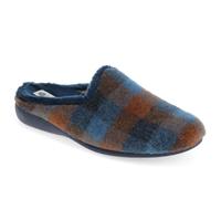 Pavers Mens Warm-Lined Mule Slippers Navy Size 11