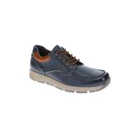 Wide Fit Casual Lace Up Trainers - Navy Size 9