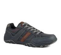 Pavers Mens Wide Fit Cushioned Rugged Lace Up Shoes Navy Size 10