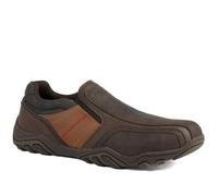 Pavers Mens Wide Fit Cushioned Slip On Shoes Brown Size 8