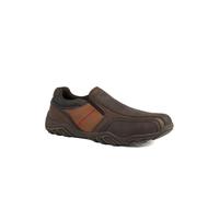 Pavers Men's Wide Fit Cushioned Slip On Shoes in Brown | Size: 10 Pavers Brown 10
