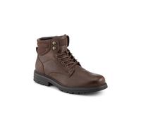 Pavers Wide Fit Lace Up Boots With Padded Ankle Cuff - Brown Size 7