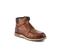 Pavers Men's Wide Fit Leather Boots With Padded Ankle Cuff in Tan | Size: 10 Pavers Tan 10