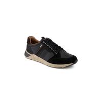 Pavers Men's Wide Fit Leather Casual Cushioning Trainers in Black | Size: 12 Pavers Black 12