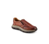Pavers Men's Wide Fit Leather Elasticated Slip On Shoes in Tan | Size: 12 Pavers Tan 12