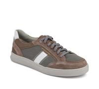 Pavers Mens Wide-Fit Leather Laced Trainers Charcoal Size 11