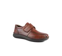 Pavers Men's Wide Fit Leather Smart Adjustable Fit Shoes in Brown | Size: 9 Pavers Brown 9