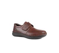 Pavers Men's Wide Fit Leather Smart Adjustable Fit Shoes in Dark Brown | Size: 9 Pavers Dark Brown 9