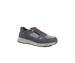 Pavers Men's Wide Fit Zip & Lace Fasten Casual Trainers in Navy | Size: 8 Pavers Navy 8