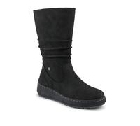 Pavers Mid Calf Wedged Slouch Boots - Black Size 5