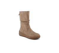 Pavers Mid Calf Wedged Slouch Boots - Beige Size 6