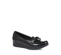Pavers Patent Ladies Loafers In Jet Black Jet Black 5
