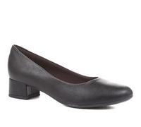 Pavers Piccadilly Ladies Block Heel Court Shoes in Black - Boosted Height - Ultimate Comfort for Work & Formal Occasions - Size UK 3 / EU 36