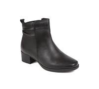 Pavers Polished Leather Heeled Ankle Boots In Black Black 5