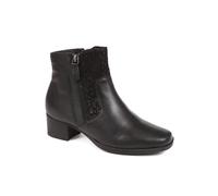 Pavers Polished Leather Heeled Ankle Boots In Black Black 7