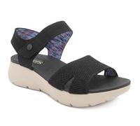 Pavers Pop Fasten Active Wedge Heel Sandals - Black Size 8