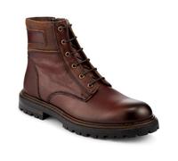 Pavers Premium Leather Zip & Lace Up Boots - Brown Size 8
