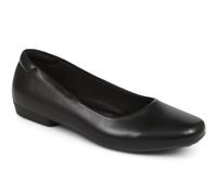Pavers Rounded-Toe Ballet Flats - Black Size 8