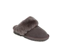 Pavers Sheepskin Lined Slippers In Grey Grey 5