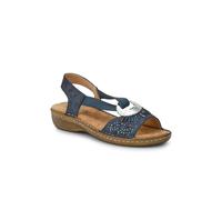 Pavers Sleek Elasticated Sandals In Navy Navy 6