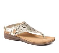 Pavers Slingback Toe Post Sandals - Gold Size 8