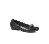 Pavers Slip-On Ballerina Pumps In Jet Black Jet Black