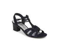 Pavers Slip-On Block-Heeled Sandals - Navy Size 5