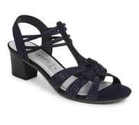 Pavers Slip-On Block-Heeled Sandals - Navy Size 4